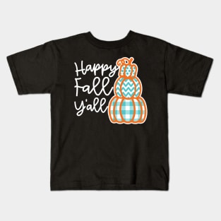 Happy Fall Y’all Halloween Autumn Southern Cute Kids T-Shirt